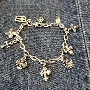 Brighton silver, cross, bracelet